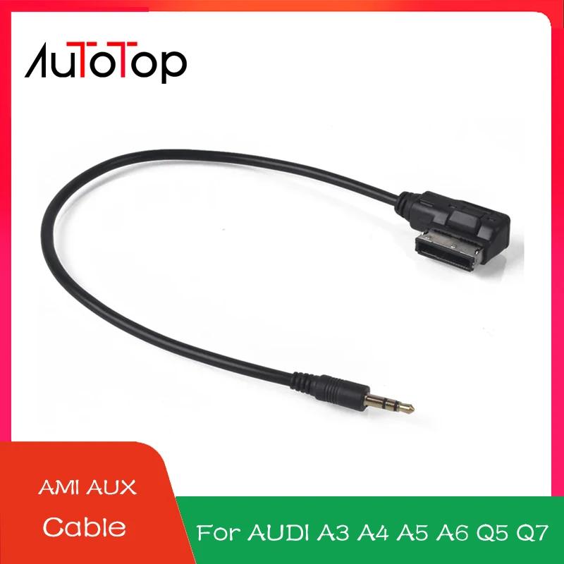 Autotop ڵ AMI AUX ̺ , ޸  ڵ  ̵  ̽ ̺, ƿ A3 A4 A5 A6 Q5 Q7, 3.5mm